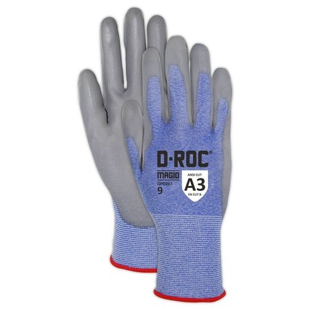 MAGID DROC GPD267 Touchscreen Compatible Polyurethane Palm Coated Work Gloves  Cut Level A3 GPD267-9